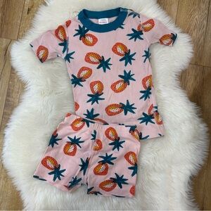Hanna Andersson Pink and Green Fruit Print Pajama Set